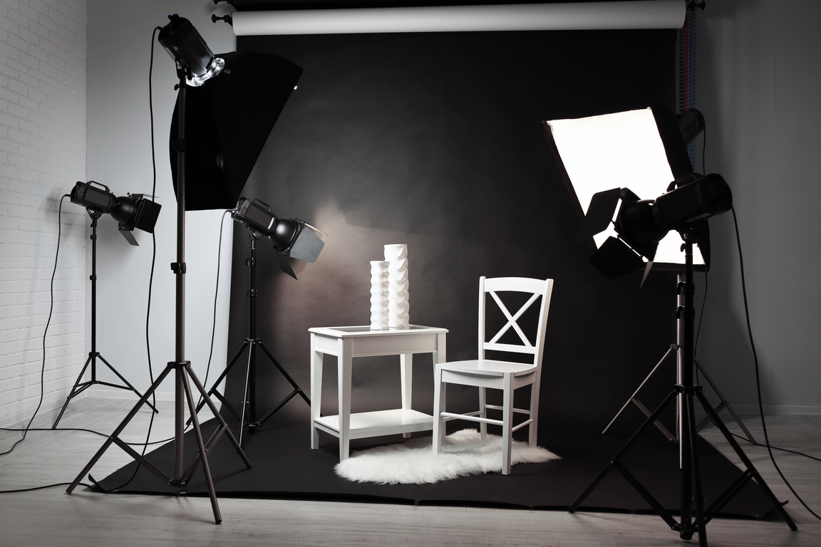 Photo Studio with Chair and Desk